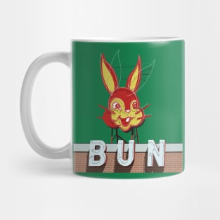 Bun sign, with neon, no background Mug